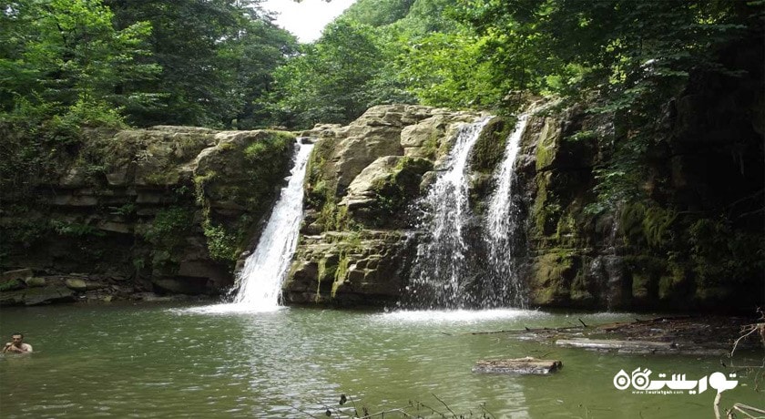  آبشار درازکش شهرستان مازندران استان بابل