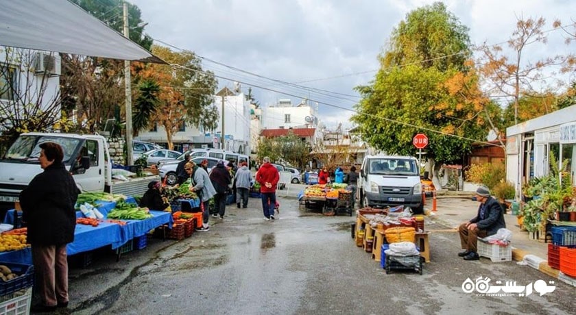 مرکز خرید بازارهای هفتگی بدروم شهر ترکیه کشور بدروم