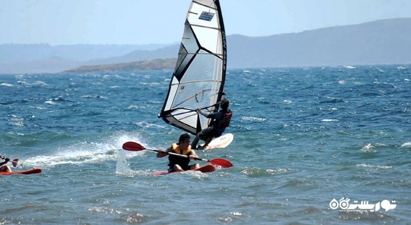 سرگرمی بادسواری در بدروم شهر ترکیه کشور بدروم
