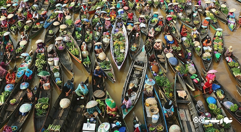 مرکز خرید بازار شناور پاتایا شهر تایلند کشور پاتایا