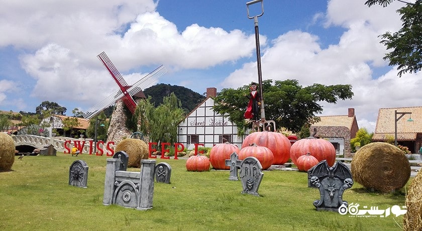 سرگرمی مزرعه گوسفند سوئیسی شهر تایلند کشور پاتایا