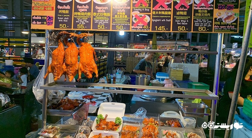 مرکز خرید بازار شبانه جاده تپ پرازیت شهر تایلند کشور پاتایا