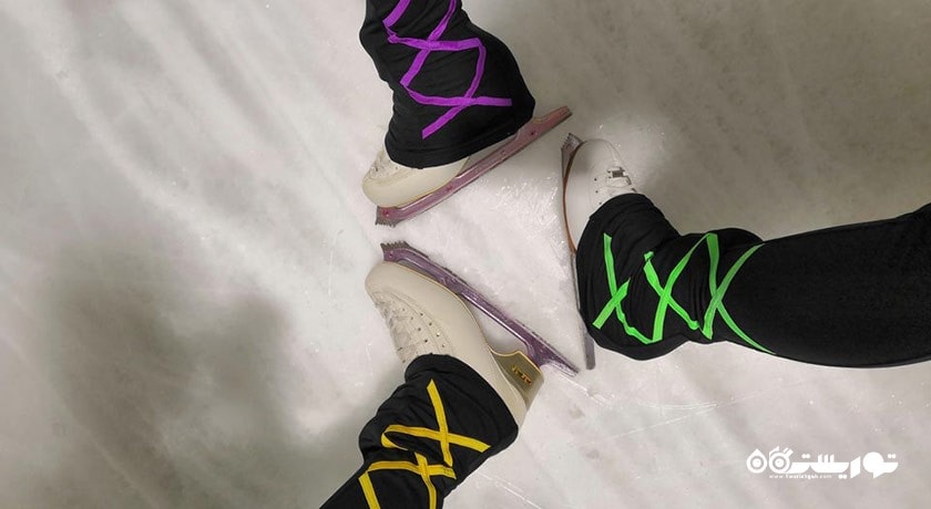 سرگرمی اسکیت روی یخ در بانکوک شهر تایلند کشور بانکوک