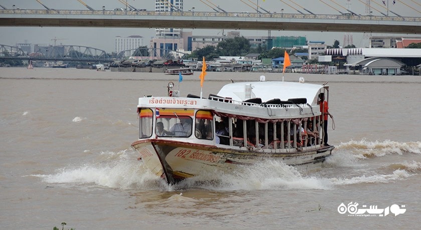 سرگرمی سفر در رودخانه چائو پرایا شهر تایلند کشور بانکوک