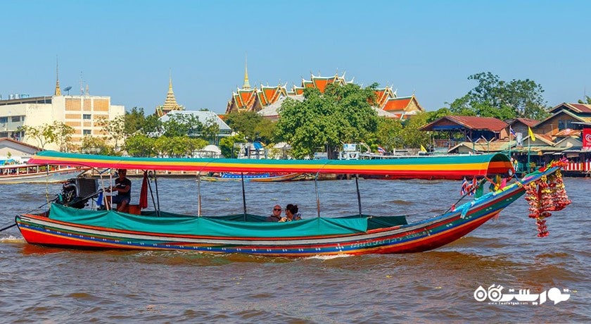 سرگرمی سفر در رودخانه چائو پرایا شهر تایلند کشور بانکوک