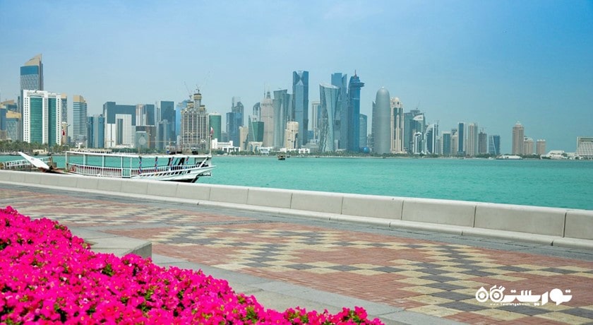  کورنیش در دوحه شهر قطر کشور دوحه