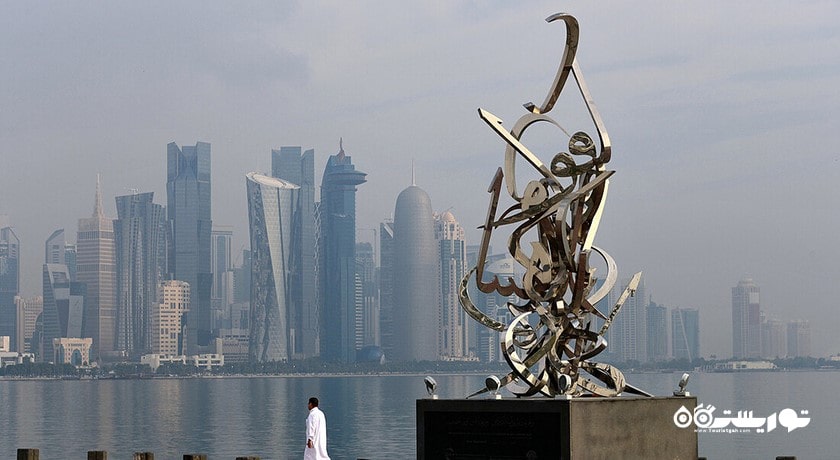  کورنیش در دوحه شهر قطر کشور دوحه