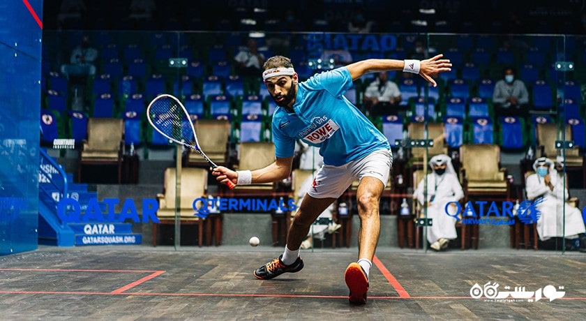 سرگرمی استادیوم بین المللی تنیس و اسکواش خلیفه دوحه شهر قطر کشور دوحه