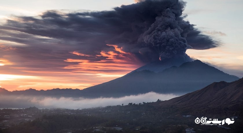  کوه آگونگ شهر اندونزی کشور بالی