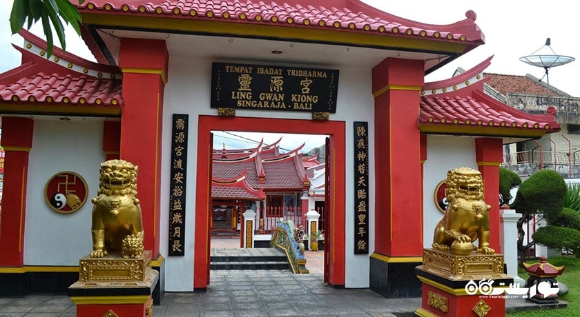  معبد چینی لینگ گوآن کیونگ شهر اندونزی کشور بالی