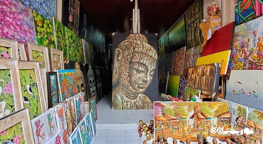 مرکز خرید بازار هنر اوبود شهر اندونزی کشور بالی