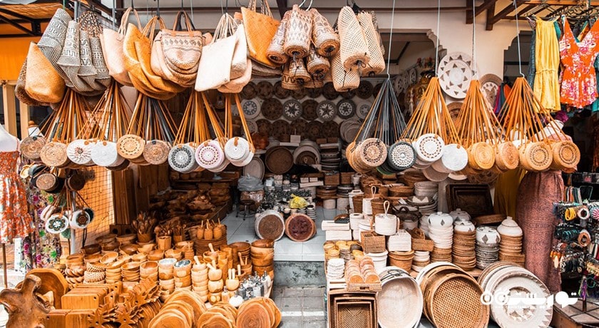 مرکز خرید بازار هنر اوبود شهر اندونزی کشور بالی