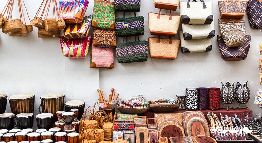 مرکز خرید مرکز صنایع دستی تگالالانگ شهر اندونزی کشور بالی