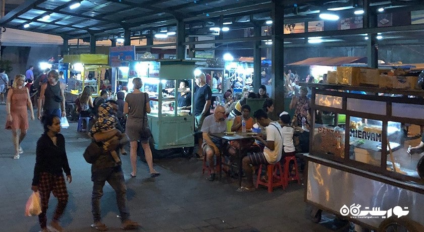 مرکز خرید بازار شب پاسار سیندو شهر اندونزی کشور بالی