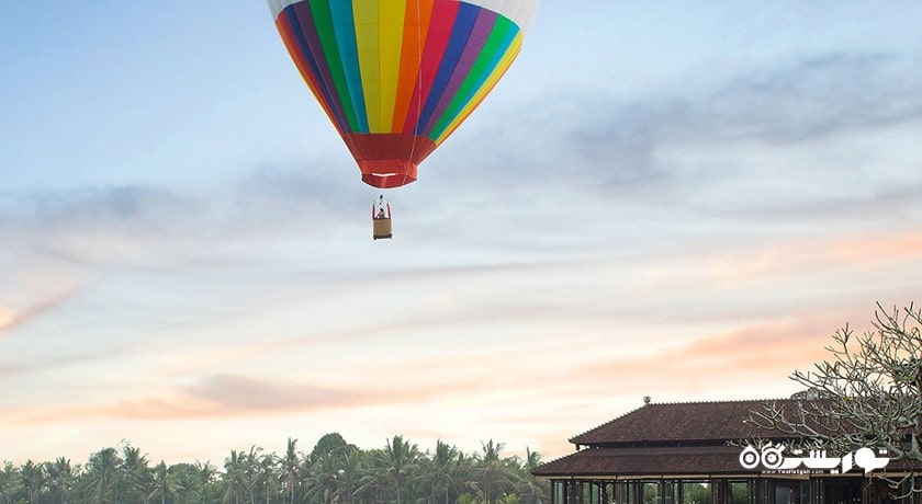 سرگرمی بالون سواری بر فراز اوبود شهر اندونزی کشور بالی