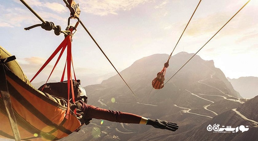 سرگرمی زیپ لاین ابوظبی شهر امارات متحده عربی کشور ابوظبی