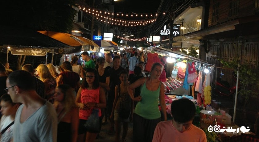 مرکز خرید مرکز خرید خیابان دهکده ماهیگیر شهر تایلند کشور کو سامویی