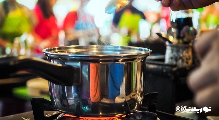 سرگرمی کلاس آشپزی تایلندی در سامویی شهر تایلند کشور کو سامویی