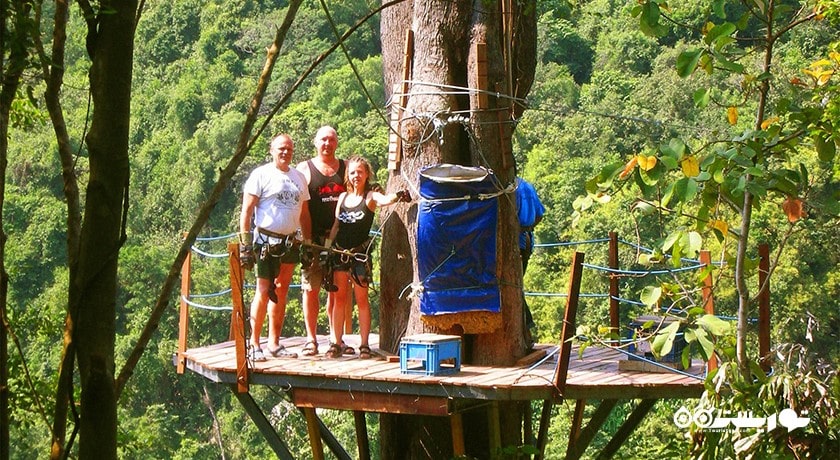 سرگرمی زیپ لاین در کوسامویی شهر تایلند کشور کو سامویی