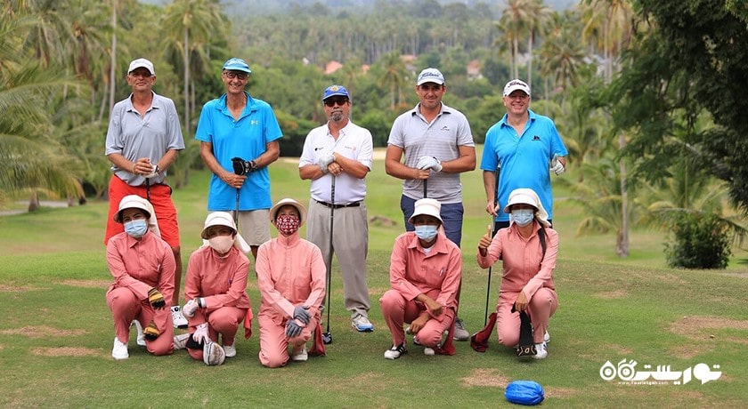 سرگرمی گلف در کوسامویی شهر تایلند کشور کو سامویی