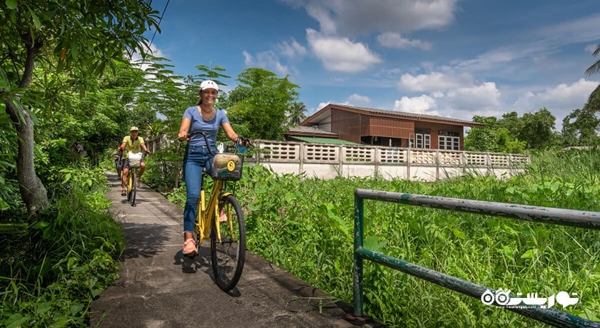 سرگرمی دوچرخه سواری در کوسامویی شهر تایلند کشور کو سامویی