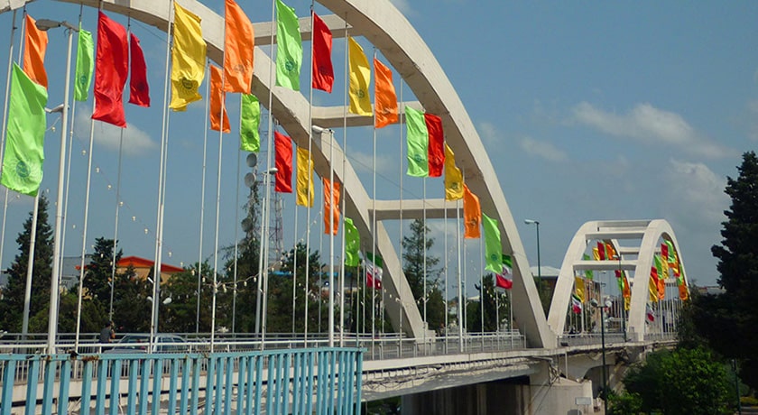  پل معلق آمل شهرستان مازندران استان آمل