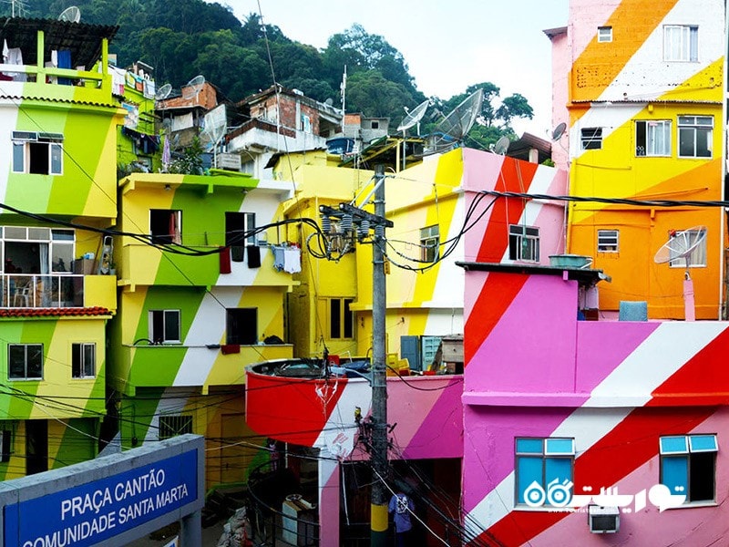 محله زاغه نشین سانتا مارتا (ریو دو ژانیرو، برزیل)